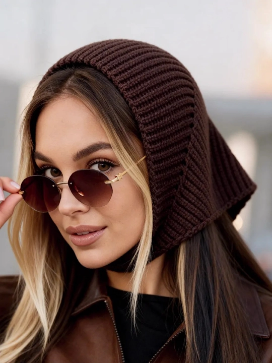 Kosinka, qishki bandana, yumshoq issiq qalpoq, qalin beret, sharf, ayollar va qizlar uchun
