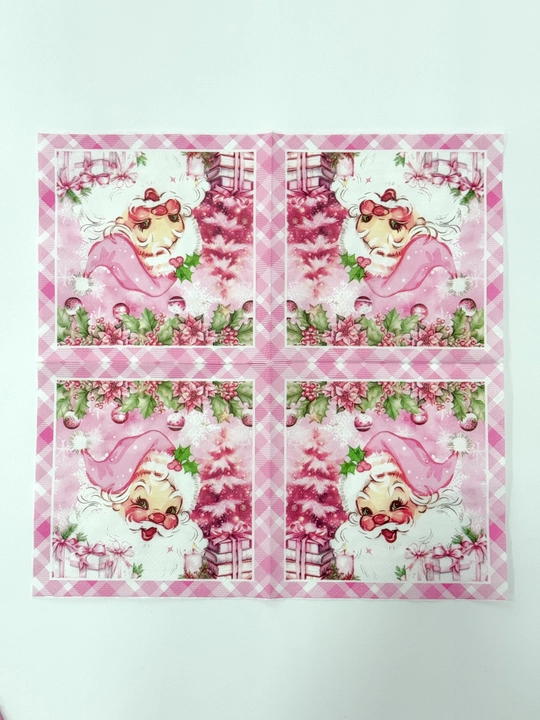 Yangi yil bezakli salfetkalar stol bezatish uchun 12 dona, 33×33 sm