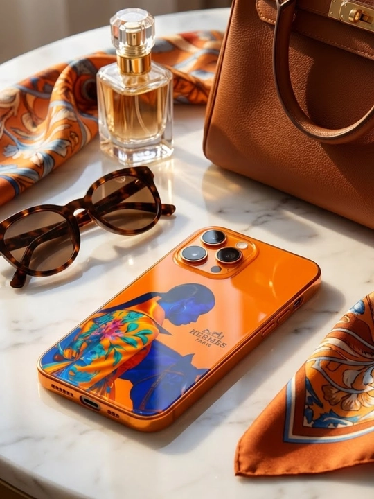 Чехол в стиле HERMÈS для iPhone 13/14/15/16/17 Pro и Pro Max
