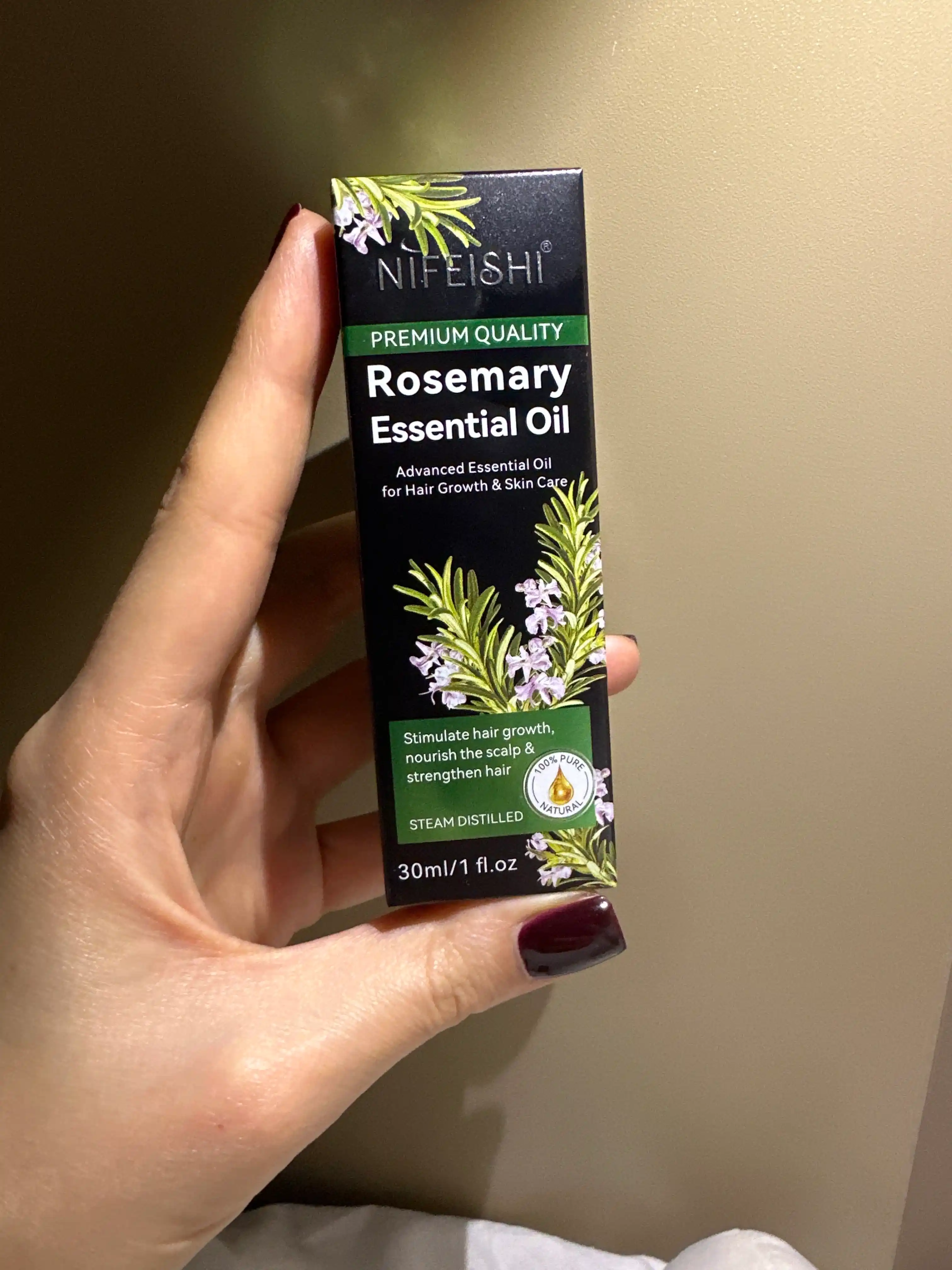 Масло розмарина для волос NIFEISHI Organic, для роста волос, 2 в 1, розмарин и кастор