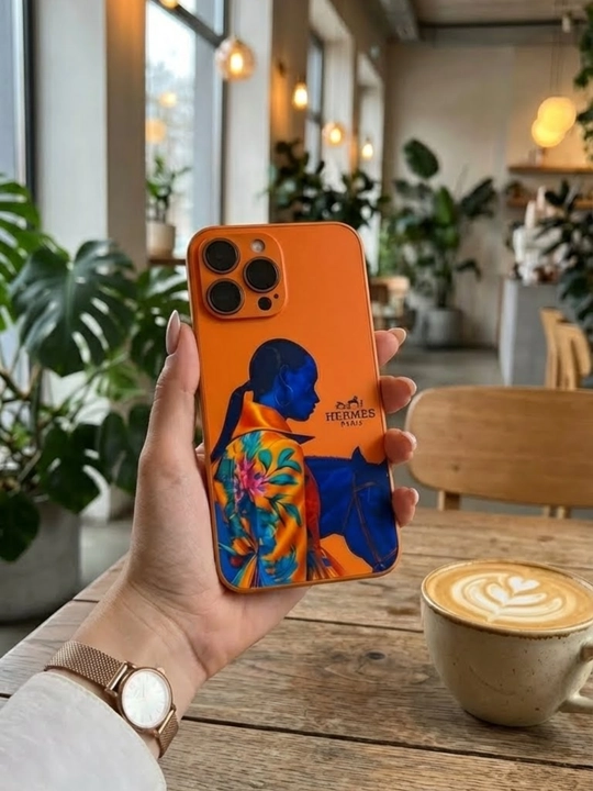 Чехол в стиле HERMÈS для iPhone 13/14/15/16/17 Pro и Pro Max