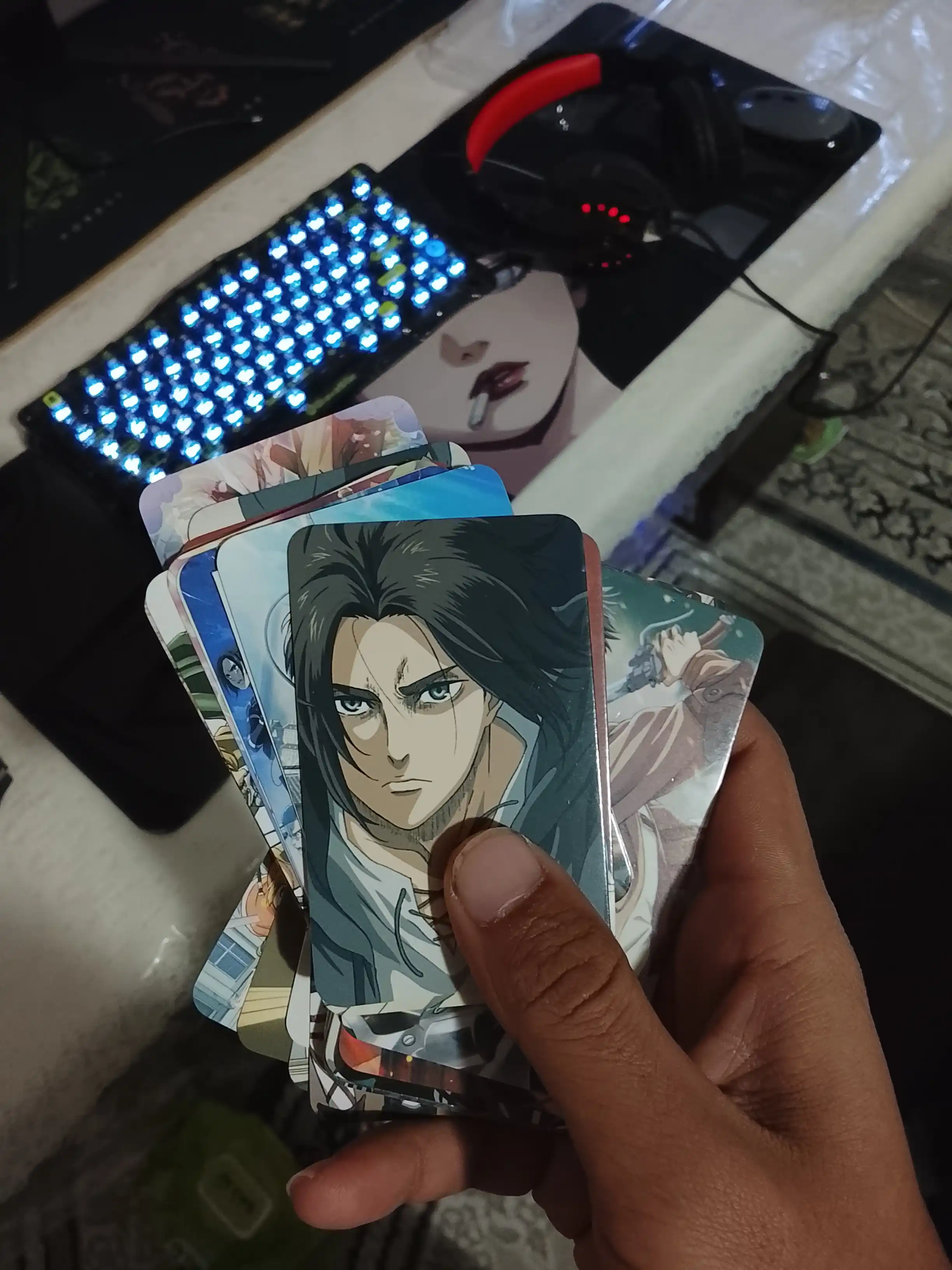 Anime Lomo kartalari to'plami bir parcha, sehrli jang, jin o'ldiruvchi pichoq, monolog