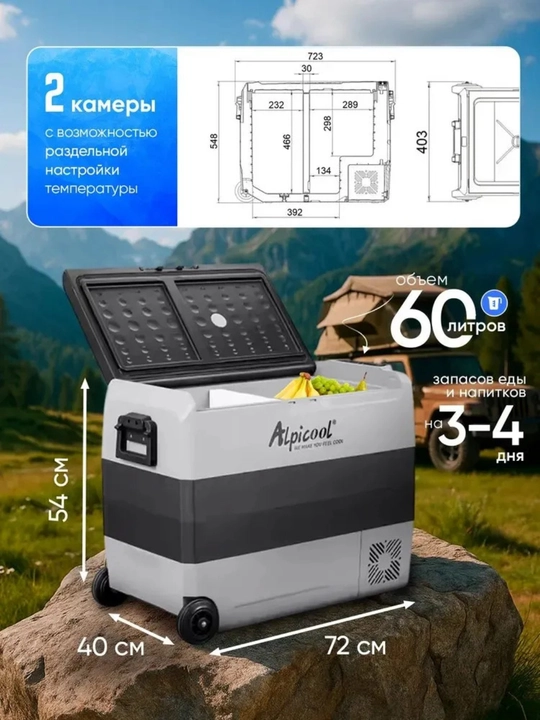 Kompressorli avtomobil sovutgichi Alpicool