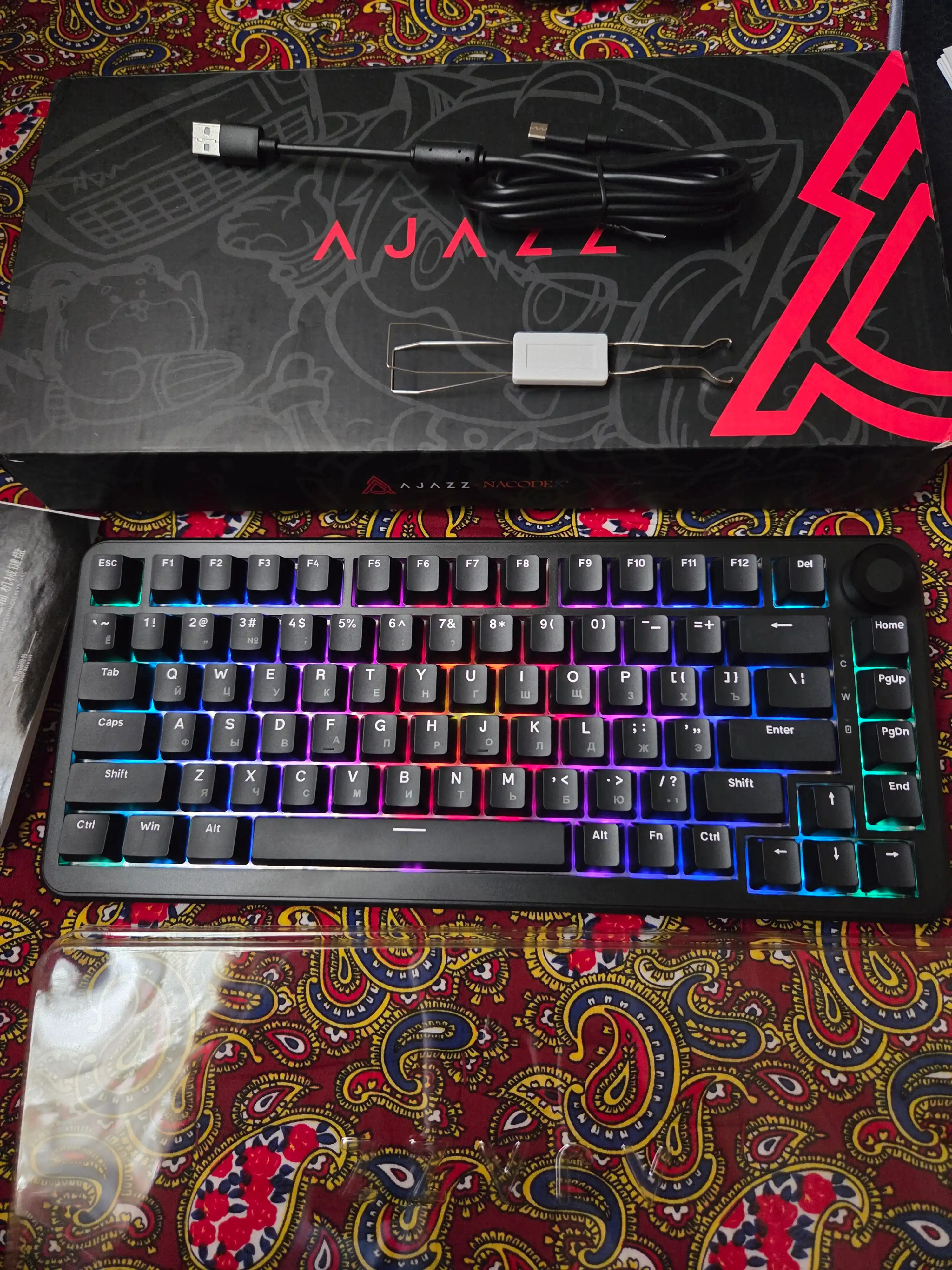 AJAZZ AK820 Max HE RGB simli mexanik klaviatura, magnit switch, gaming va ofis kompyuterga