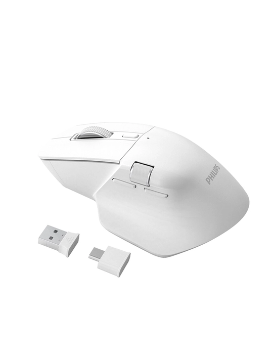 Мышь Philips серии 8000, удобная для дома и офиса, Bluetooth 2.4G, USB-C/USB-A, 500 мА·ч