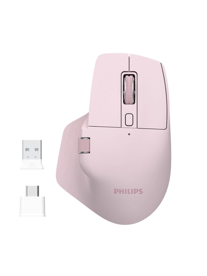 Sichqoncha Philips 8000 seriyali, uy va ofis uchun qulay, 2.4G Bluetooth, USB-C/USB-A, 500 mAh 3