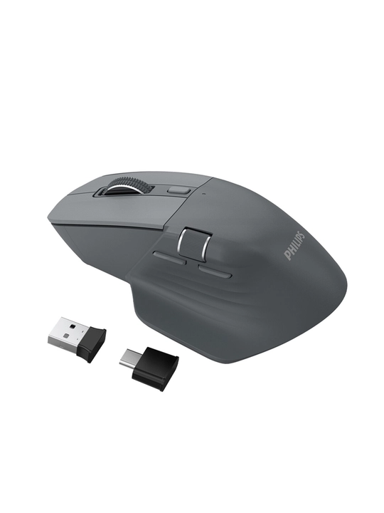 Мышь Philips серии 8000, удобная для дома и офиса, Bluetooth 2.4G, USB-C/USB-A, 500 мА·ч