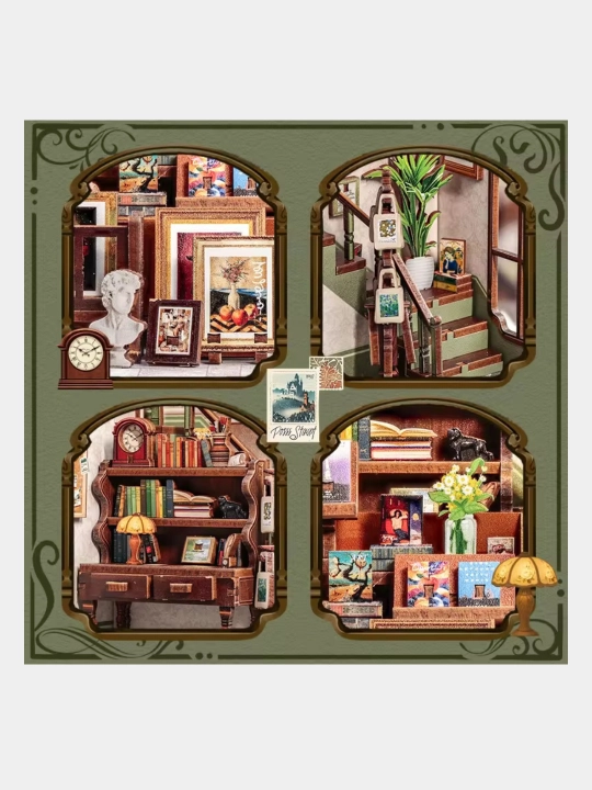 Румбокс Пазл Diy Nook 3D, деревянный с лампой
