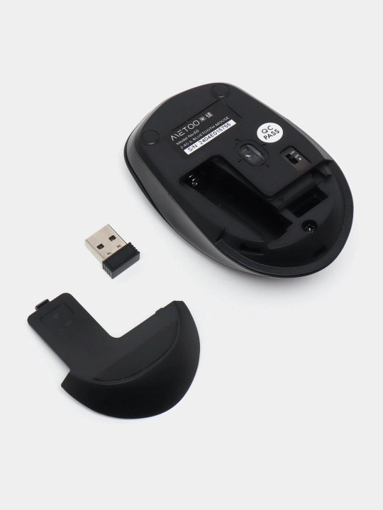 Bluetooth Metoo E0 simsiz sichqonchasi, shovqinsiz, batareya to‘plamida