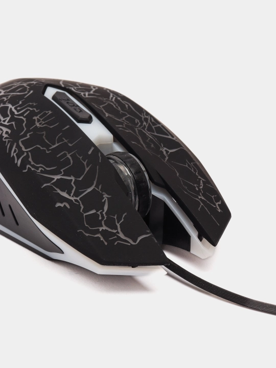 USB o'yin sichqonchasi F37 simli RGB yoritish bilan