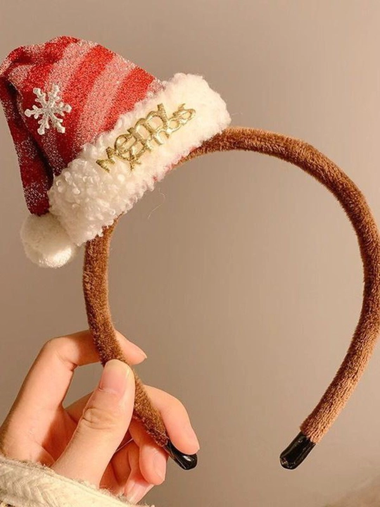 Qizil Santa Merry Christmas bayramiy obodok