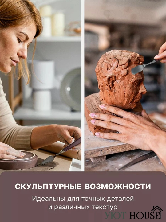 5 ta dona oshxona mastixin spatulalari to‘plami — krem va bezaklar uchun, ijodkorlik uchun