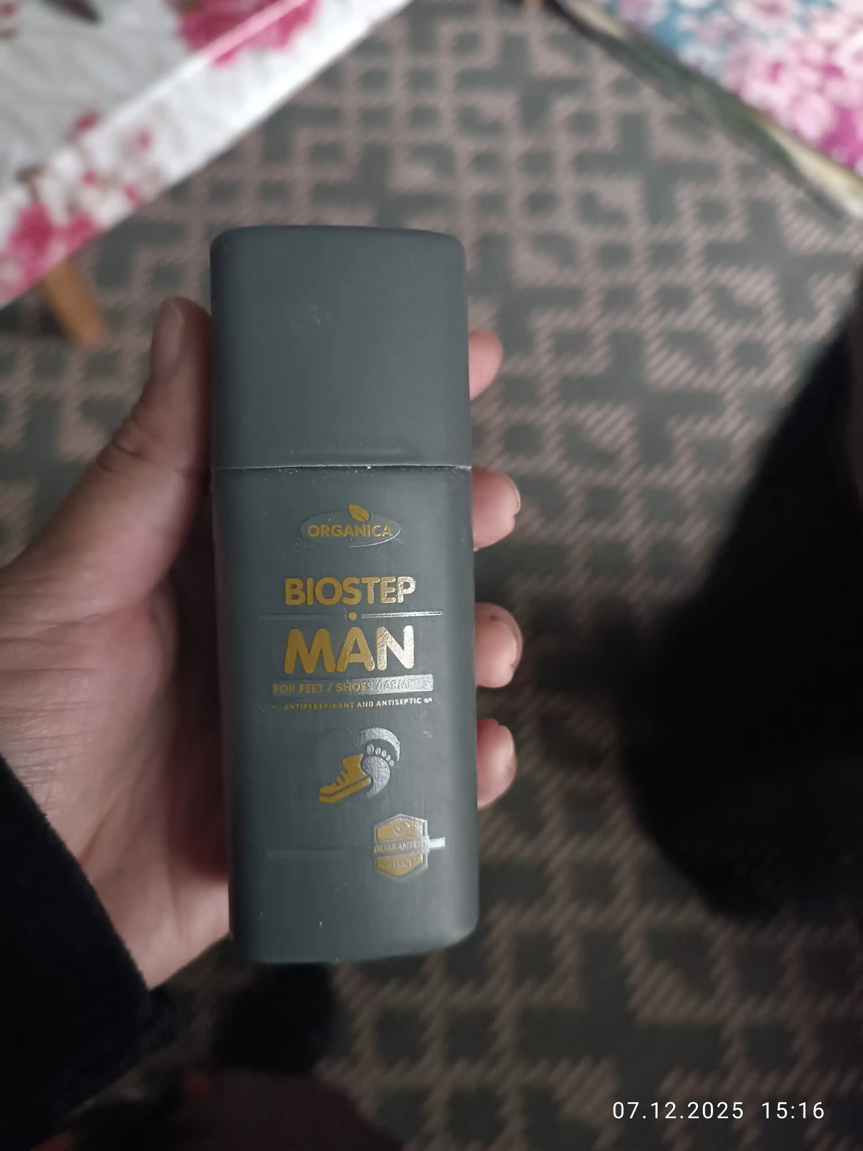 Gigienik kukun Biostep Man: oyoq va poyabzal yoqimsiz hidini yo'qotish uchun