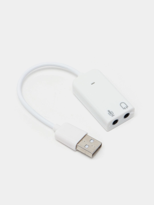 Звуковая карта Внешняя 7.1, USB, канал для компьютера и ноутбука микрофон и AUX - 