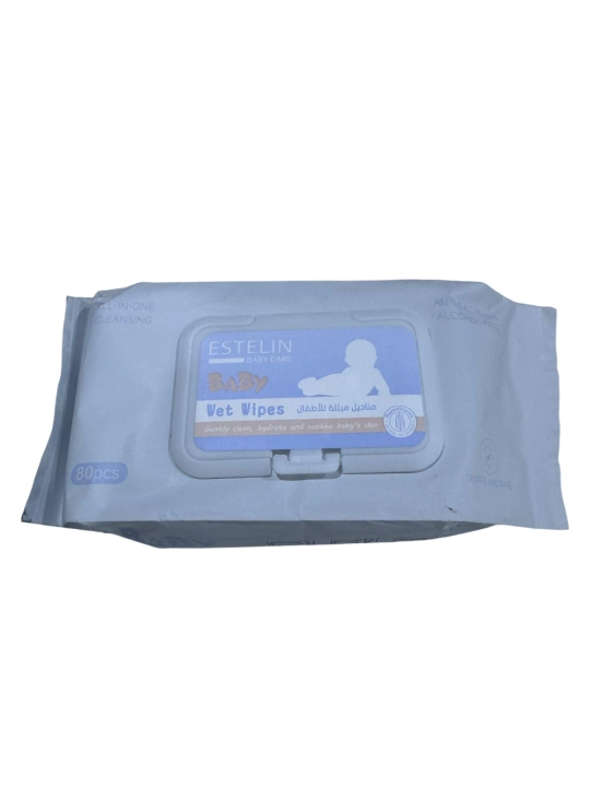 Bolalar uchun nam salfetkalar Estelin Baby Wet Wipes — 80 dona - 