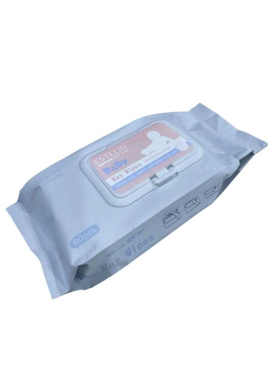 Bolalar uchun nam salfetkalar Estelin Baby Wet Wipes — 80 dona - 
