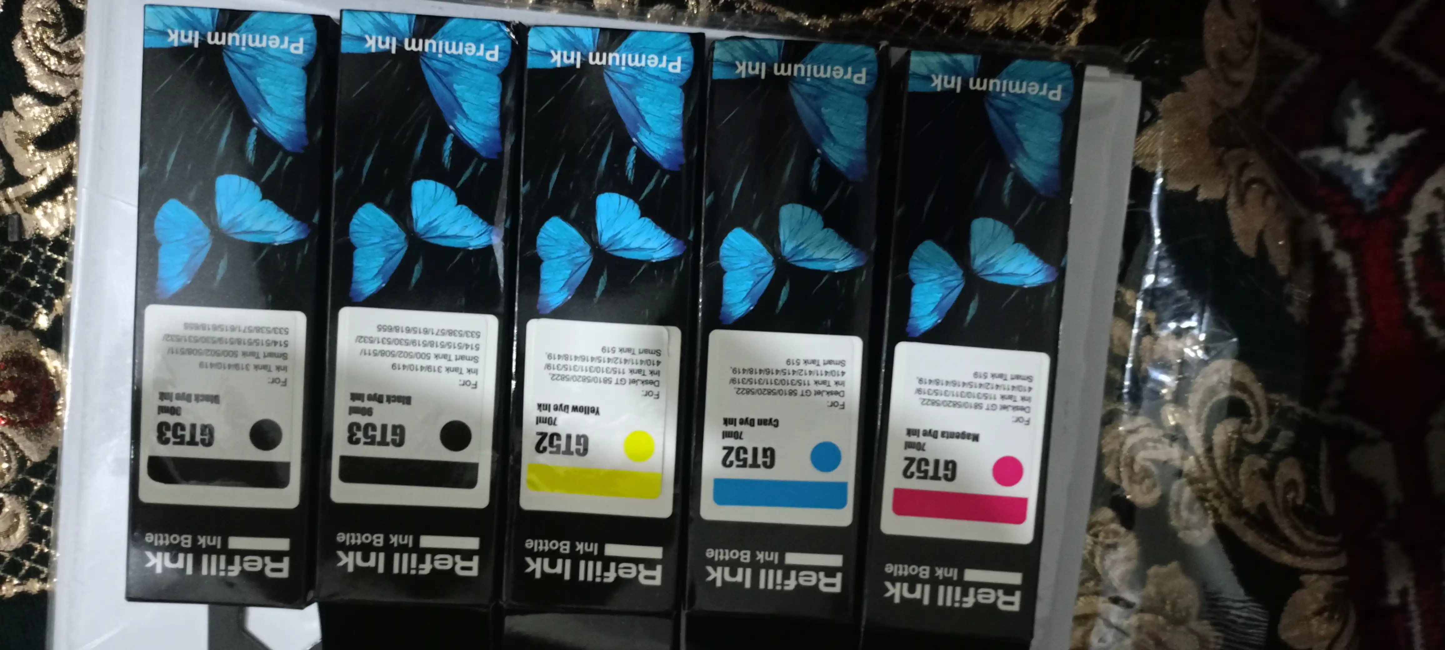 Чернила HP HGT52 для Ink Tank 110, 115, 119, 310, 315, 500, 515, 4 цвета + 1 черный в подарок