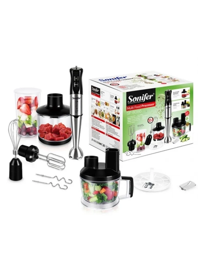 Мощный погружной блендер 10-в-1 Sonifer SF-8086 — многофункциональный для кухни — SONFUZB-10IN1BLENDER