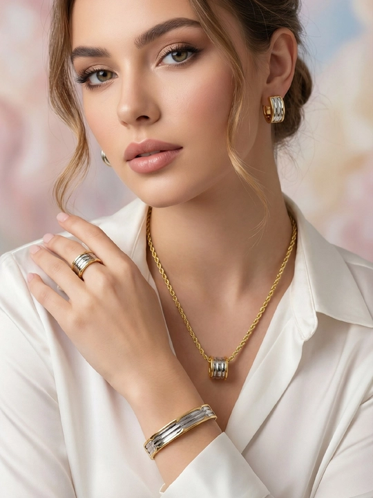 Комплект украшений, серьги, кольцо, браслет, цепочка, Messika Bvlgari, Vancleef
