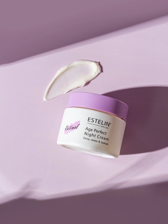 Антивозрастной ночной крем для лица с ретинолом, Estelin Retinol Age Night Cream, 50 г - 
