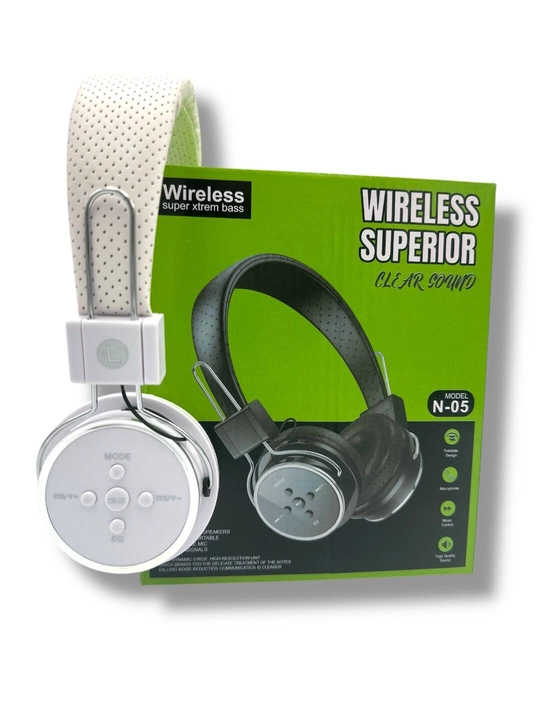 Wireless naushnik N-05, kuchli bass, mikrafonli, qulay boshband, Bluetooth