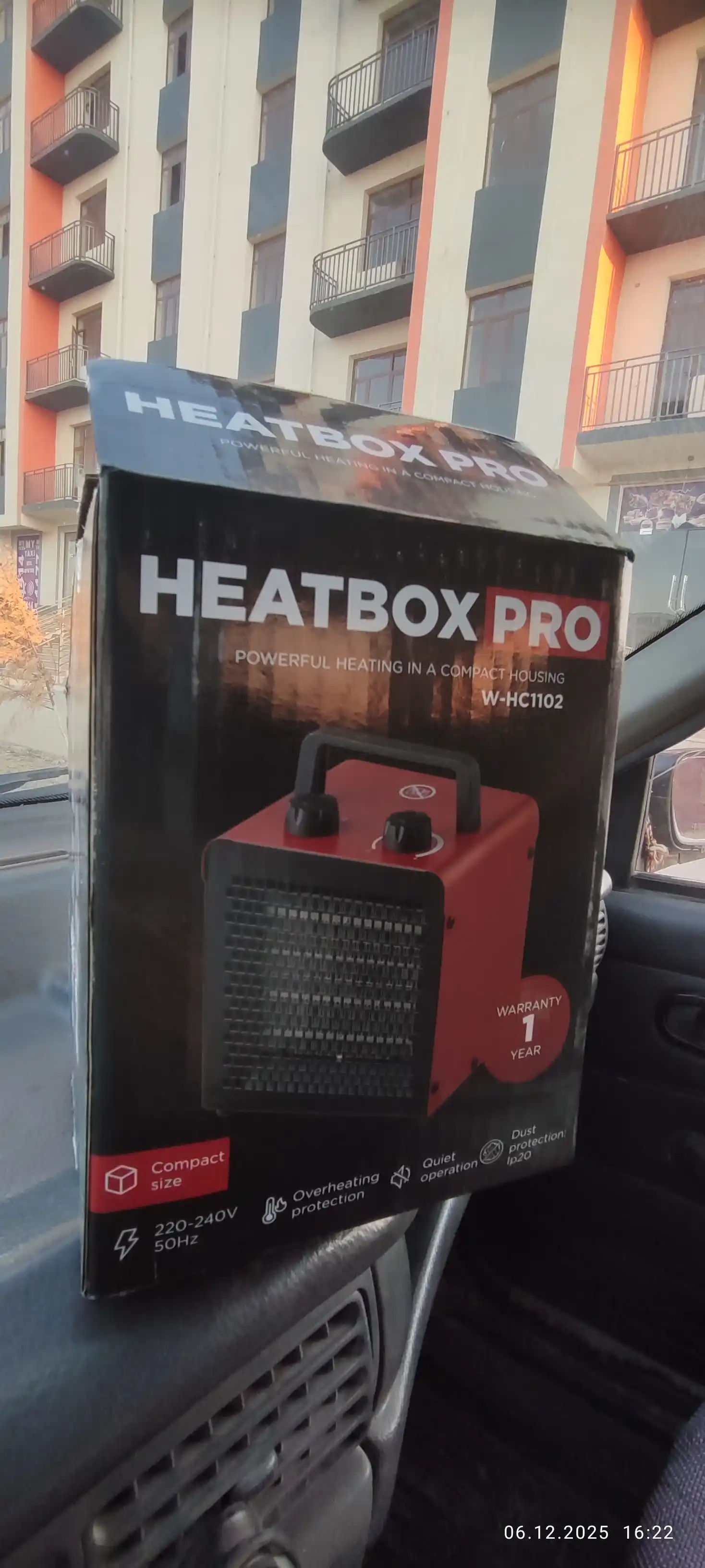 Тепловая пушка HEATBOX PRO 2000 Вт — керамический обогреватель до 25 м², 2 режима