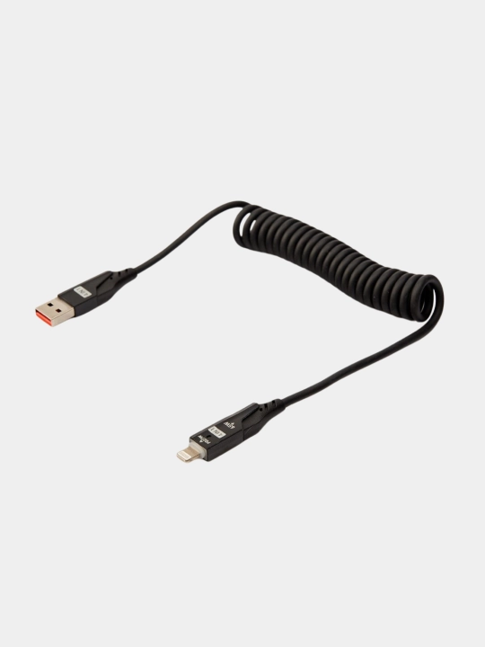 Universal 3 in 1 kabel, iPhone, Micro USB, Type-C, USB-A, zaryadlovchi kabeli