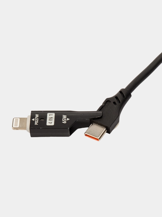 Universal 3 in 1 kabel, iPhone, Micro USB, Type-C, USB-A, zaryadlovchi kabeli