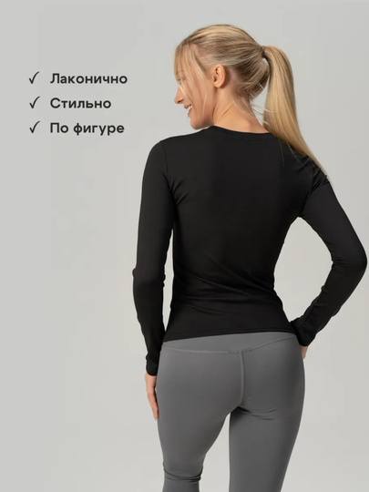 Фитнес одежда, SlimFit женская спортивная, рашгард, футболка