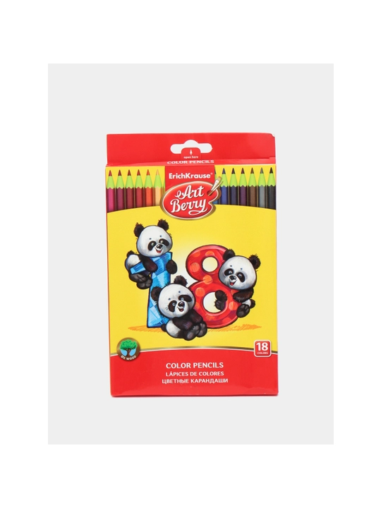 Rangli qalamlar ErichKrause ArtBerry, 18 rang, 46429 + точилка в подарок - 