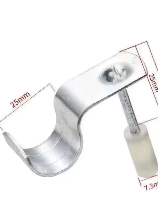 25 mm balandlikdagi 27 mm quvurlar uchun qisqichli dübel-mix 100 dona