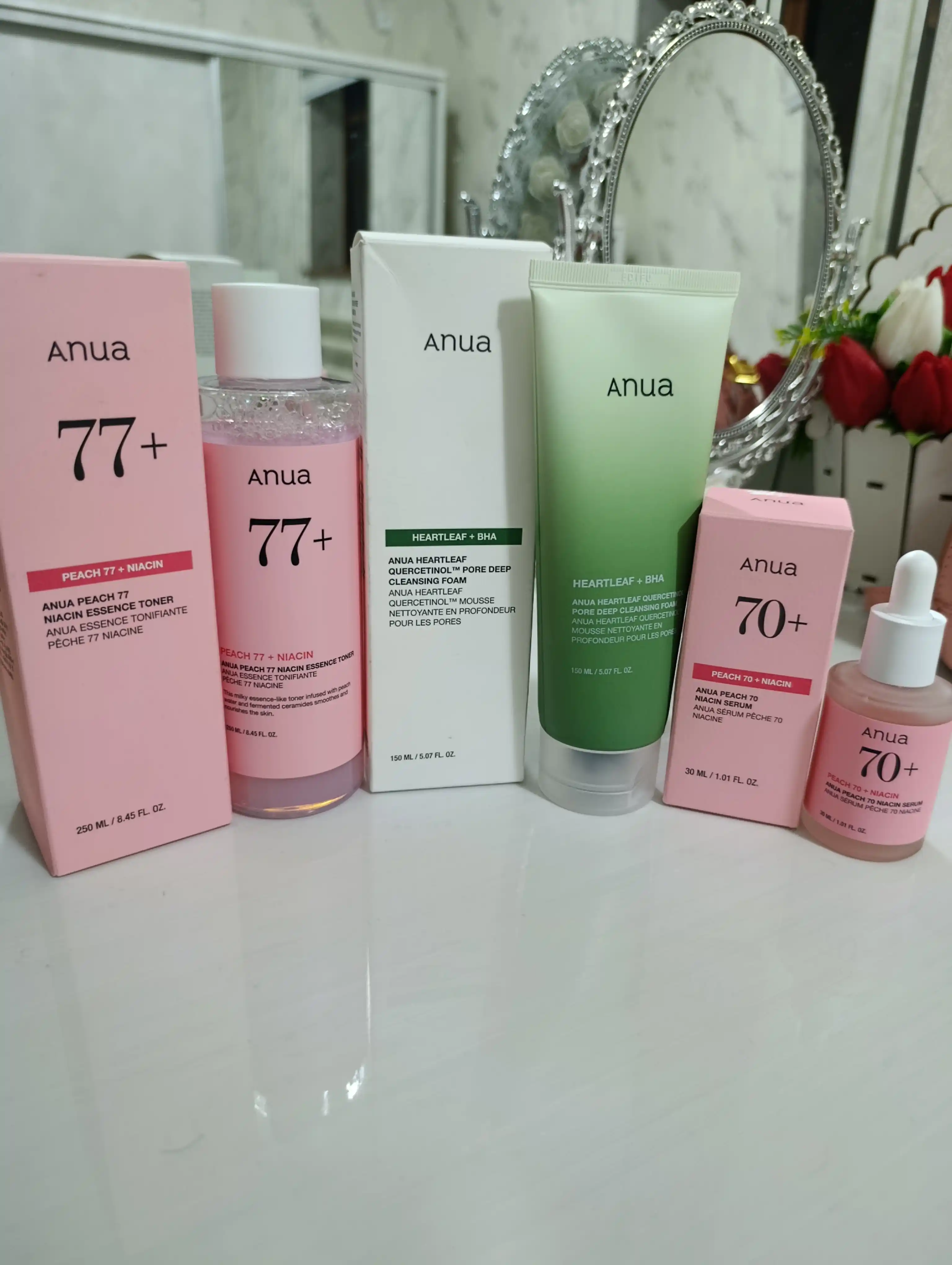 Penka-skrab uchun poralarni tozalash Anua Heartleaf Quercetinol Cleansing Foam, 150 ml