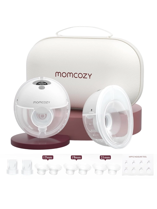 Momcozy M5 двойной молокоотсос — бесшумный, носимый, 3 режима, 9 уровней, 24 мм, Gray - 