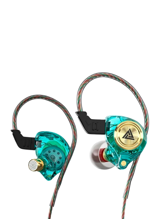 Simli quloqchinlar QKZ AK6 Hi-Res, 3.5 mm AUX, chuqur bas, mikrofon, hi-res tovush