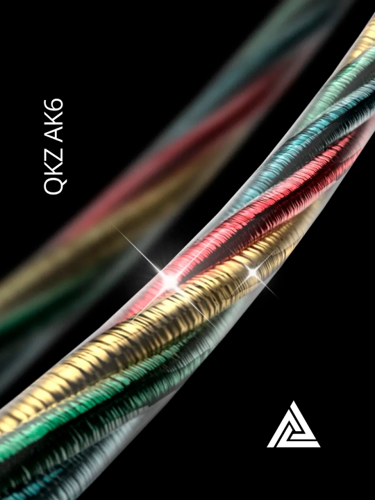Simli quloqchinlar QKZ AK6 Hi-Res, 3.5 mm AUX, chuqur bas, mikrofon, hi-res tovush