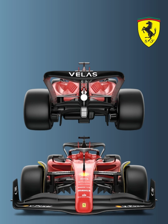 Masofadan boshqariladigan elektr Formula-1 Ferrari 1:18 poyga modeli