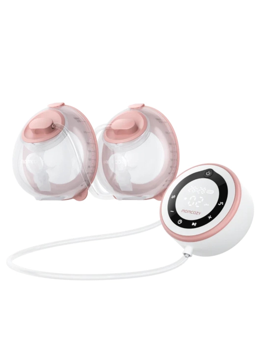 Momcozy V1 Pro — двойной hands-free молокоотсос, 15 уровней, 230 мл