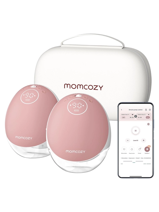 Momcozy M9 Double — портативный двойной молокоотсос, 3 режима, 15 уровней, 150 мл