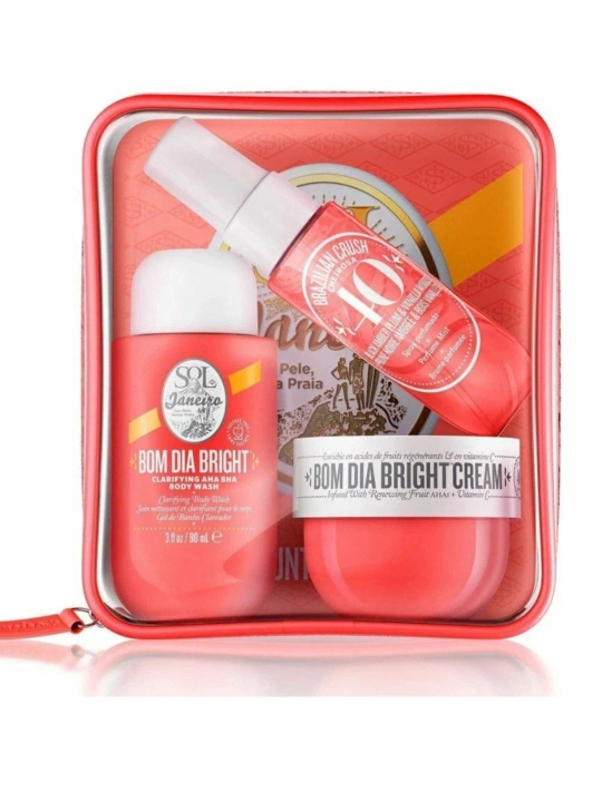 Sol de Janeiro Bright JET set Bom Dia kolleksiyasidan kosmetika to'plami, 3 tasi 1 da - 