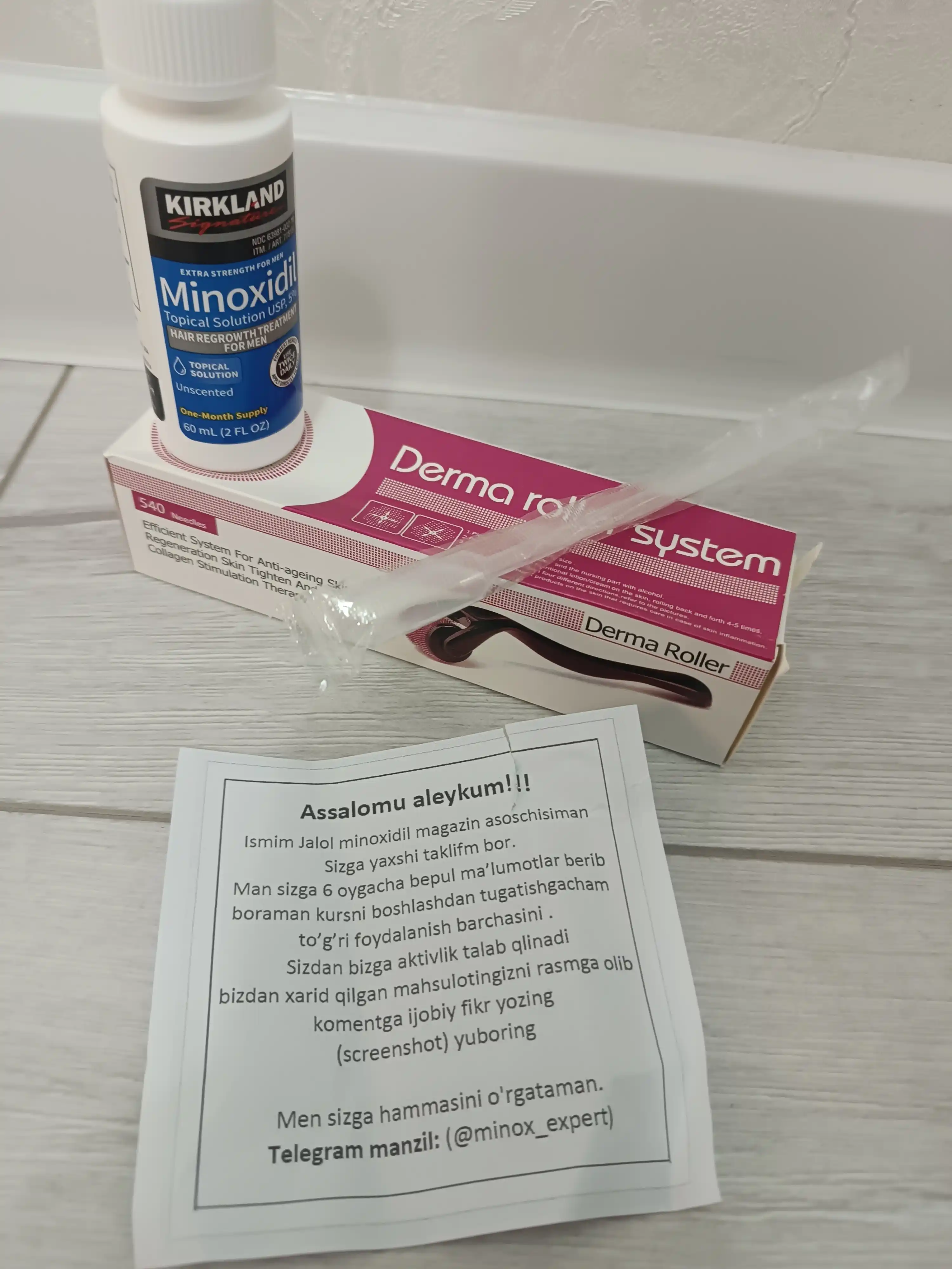 Миноксидил Мезороллер для лица Derma Roller System