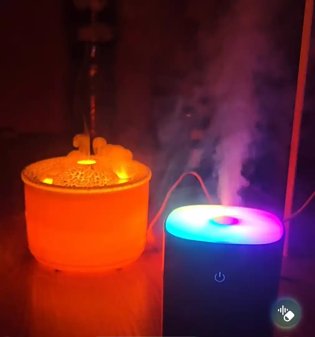 Aromadiffuzor “Vulkan” — havo namlagich yorug‘lik effektli