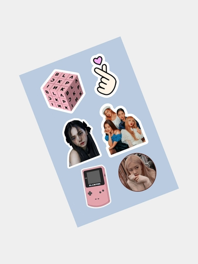Наклейки Blackpink с Jisoo, Jennie, Rosé и Lisa — яркие и стильные. Наклейки стикеры — STICKVS-БЛЭКП1-АЛЫЙ
