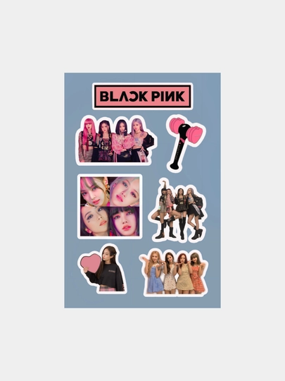Наклейки Blackpink с Jisoo, Jennie, Rosé и Lisa — яркие и стильные. Наклейки стикеры — STICKVS-БЛЭКП1-БЕЛЫЙ