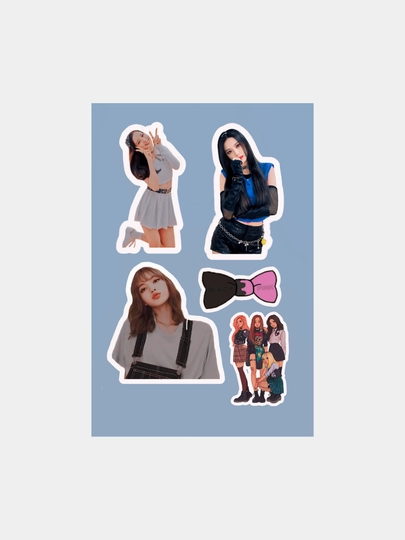 Наклейки Blackpink с Jisoo, Jennie, Rosé и Lisa — яркие и стильные. Наклейки стикеры — STICKVS-БЛЭКП1-ИНДИГО