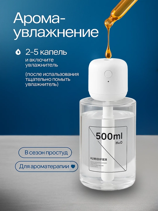 JISULIFE portativ havo namlagichi 1100mAh, simsiz, uy va avtomobil uchun