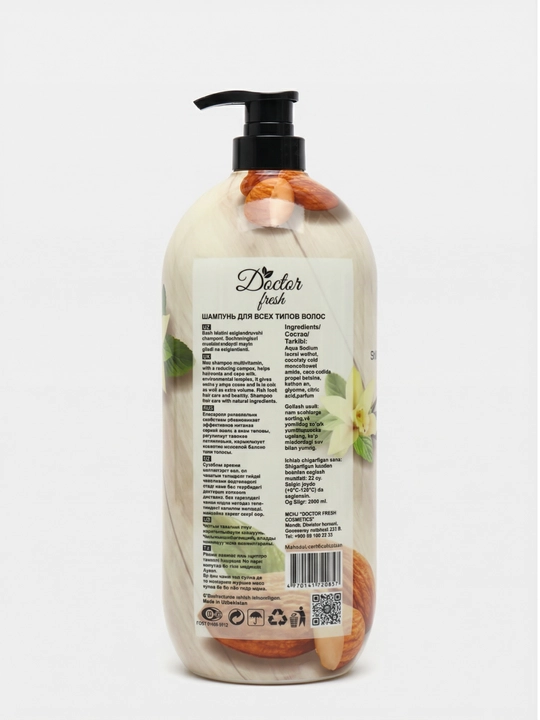 Doctor Fresh Professional shampun, tabiiy ekstraktlar bilan, 900 ml