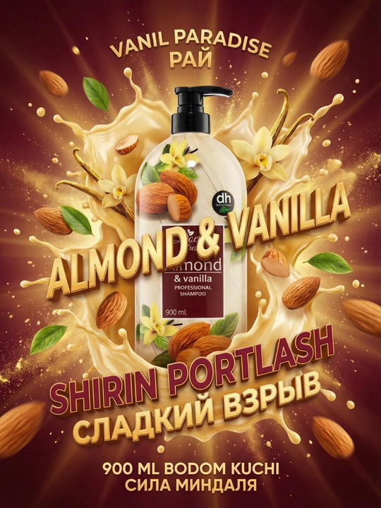 Doctor Fresh Professional shampun, tabiiy ekstraktlar bilan, 900 ml