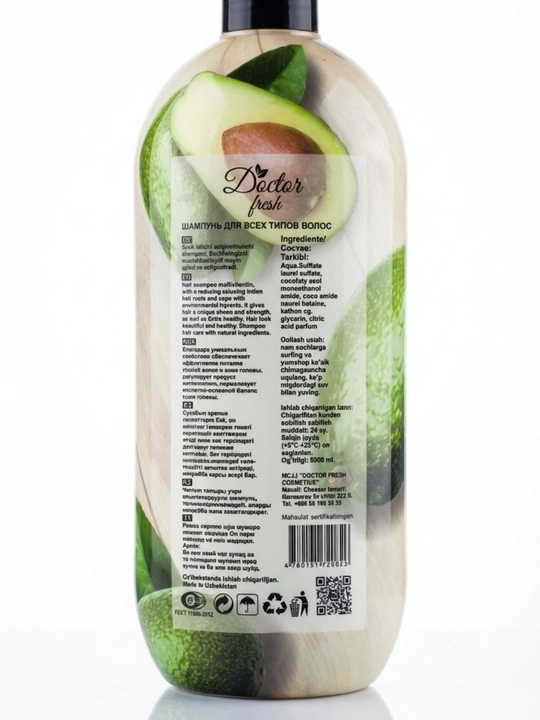 Doctor Fresh Professional shampun, tabiiy ekstraktlar bilan, 900 ml
