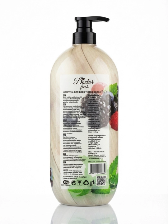 Doctor Fresh Professional shampun, tabiiy ekstraktlar bilan, 900 ml