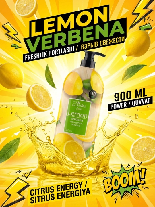 Doctor Fresh Professional shampun, tabiiy ekstraktlar bilan, 900 ml